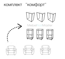 комплект «КОМФОРТ» столы + тележки к креслам реклайнер 