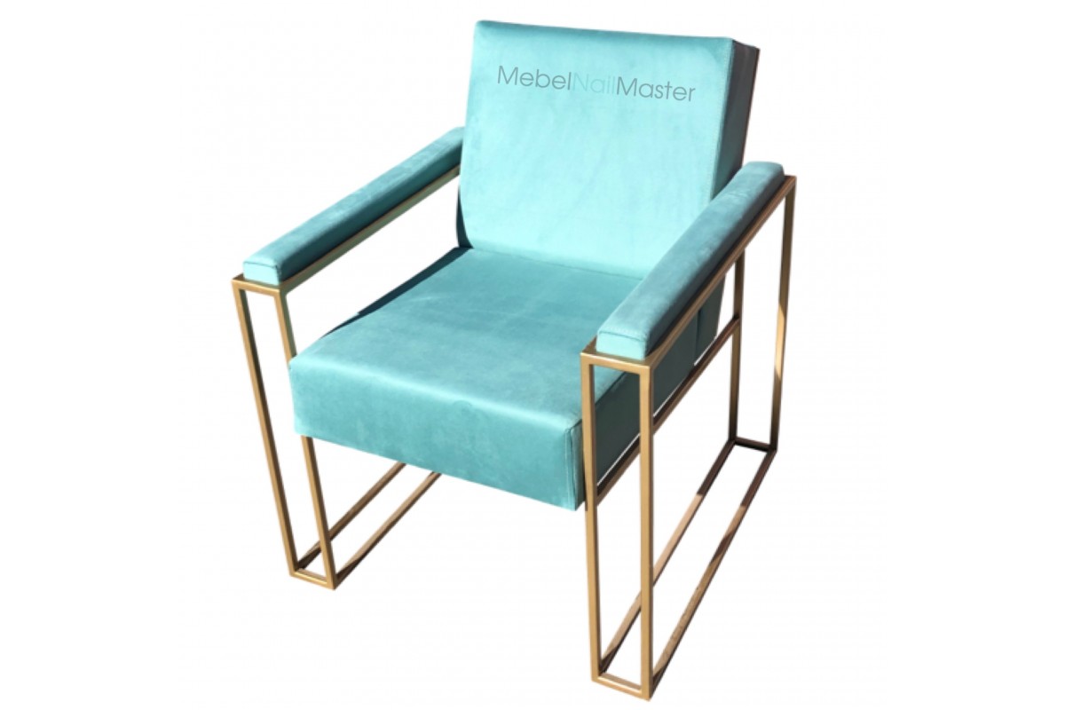 Кресло на металлокаркасе с подлокотниками